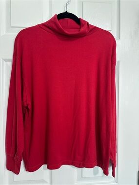Princeton Club Red Women's Top with Logo Label